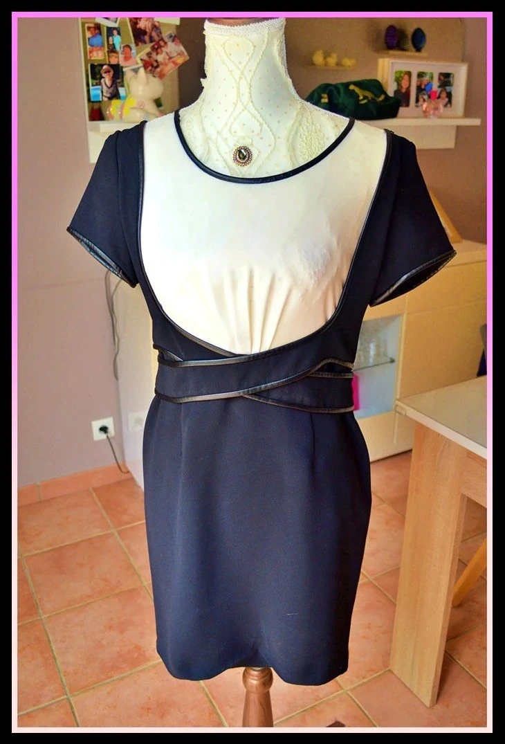 Robe De Soirée The Kooples – S – Noir Et Crème
